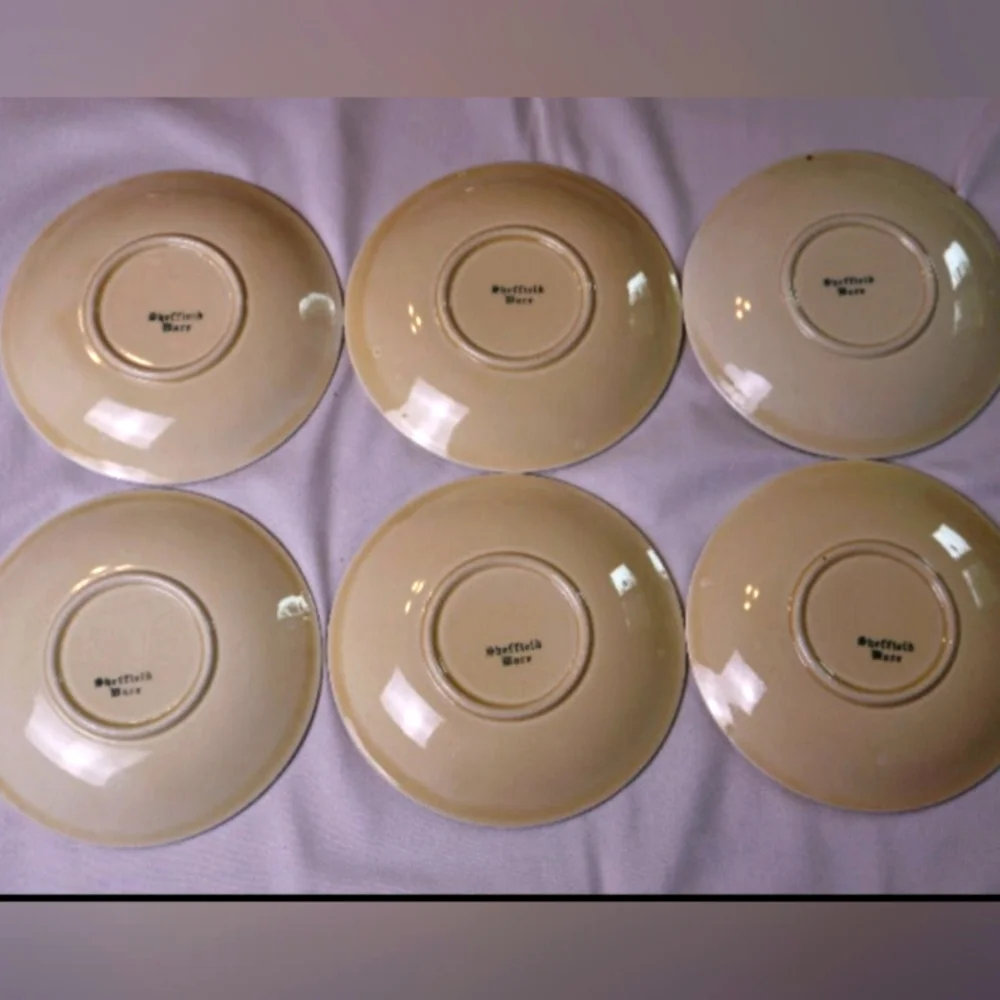 Vintage Set of 6 Sheffield Ware Grecian Ruins China 6